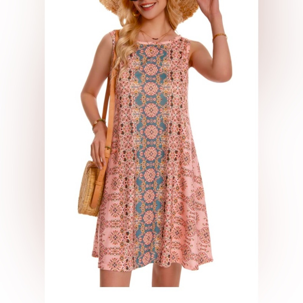 Sleeveless Floral Boho Sundress